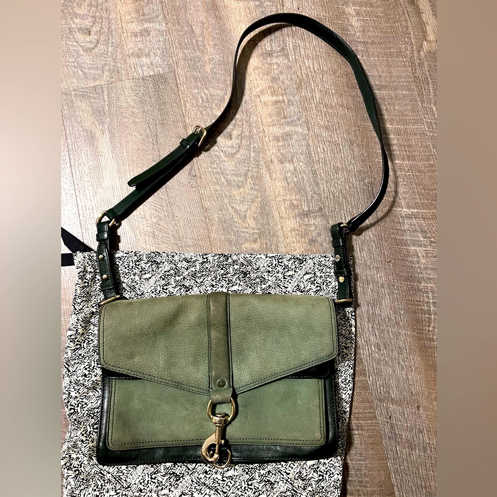 Rebecca Minkoff green messenger purse